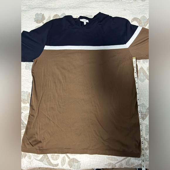 Reiss Mercerized Cotton Colorblocked Crewneck Tee - Picture 2 of 5